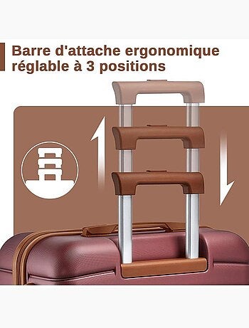 Valise cabine - 55x40x20 cm abs + pc 94 l tsa - kono