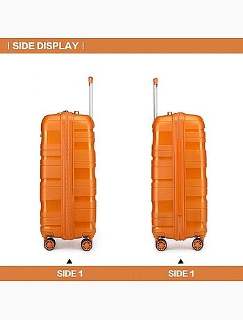 Valise cabine - 55x40x20 cm polypropylène 4 roulettes serrure tsa - kono