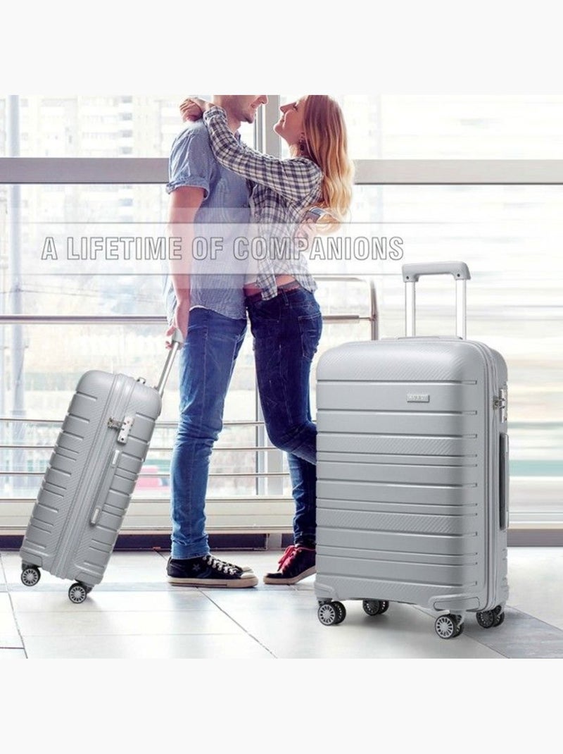 Valise cabine - 55x40x20 cm pp 100 l tsa - kono Gris clair - Kiabi