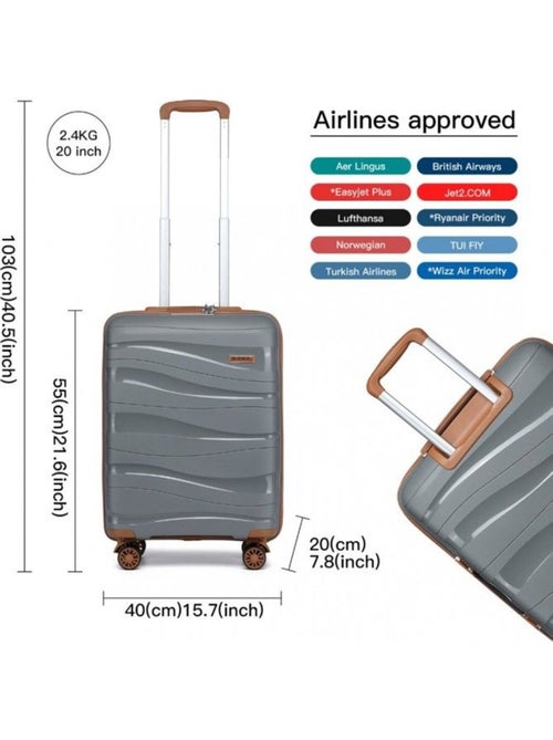 Valise cabine - 55x40x20 cm pp 100 l tsa - kono - Kiabi Valise cabine - 55x40x20 cm pp 100 l tsa - kono - Kiabi