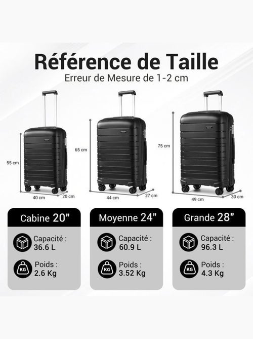 Valise cabine - 55x40x20 cm pp 100 l tsa - kono - Kiabi Valise cabine - 55x40x20 cm pp 100 l tsa - kono - Kiabi
