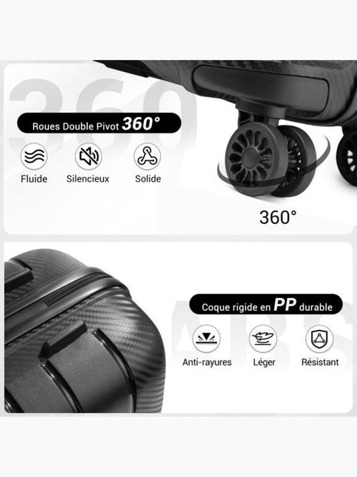 Valise cabine - 55x40x20 cm pp 100 l tsa - kono - Kiabi Valise cabine - 55x40x20 cm pp 100 l tsa - kono - Kiabi