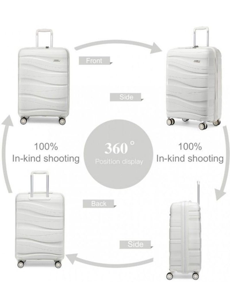 Valise cabine - 55x40x20 cm pp 39 l tsa - kono Blanc - Kiabi