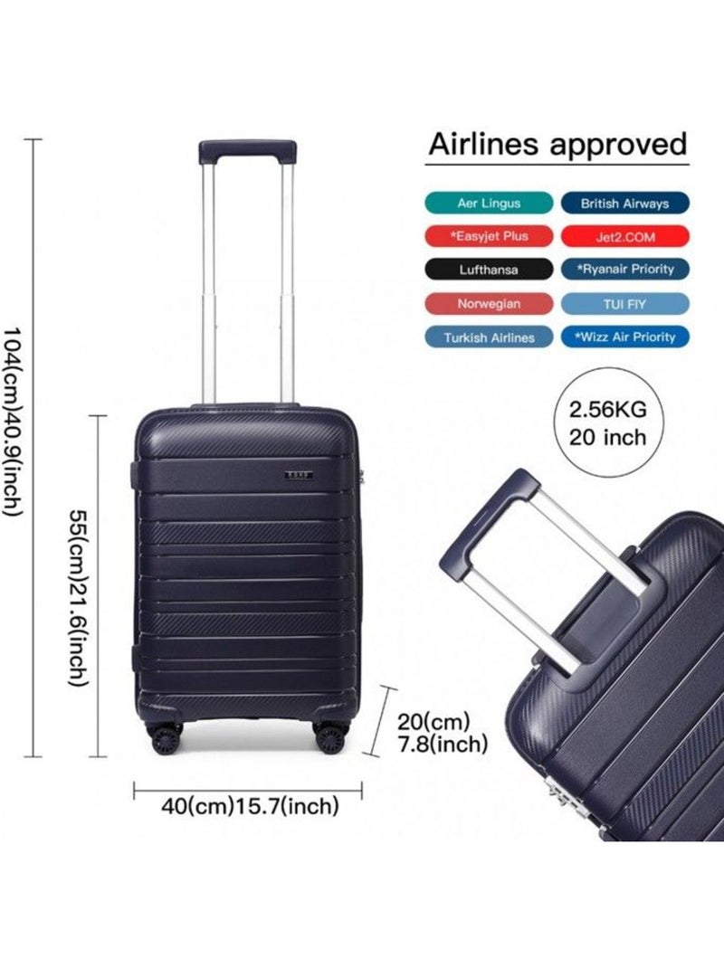 Valise cabine - 55x40x20 cm pp 40 l tsa - kono Blanc - Kiabi