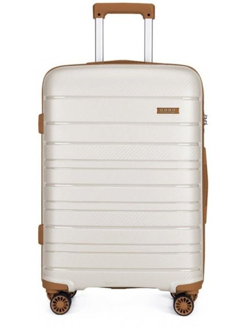 Valise cabine - 55x40x20, rigide abs, 4 roues 360°, serrure tsa - kono - Kiabi Valise cabine - 55x40x20, rigide abs, 4 roues 360°, serrure tsa - kono - Kiabi