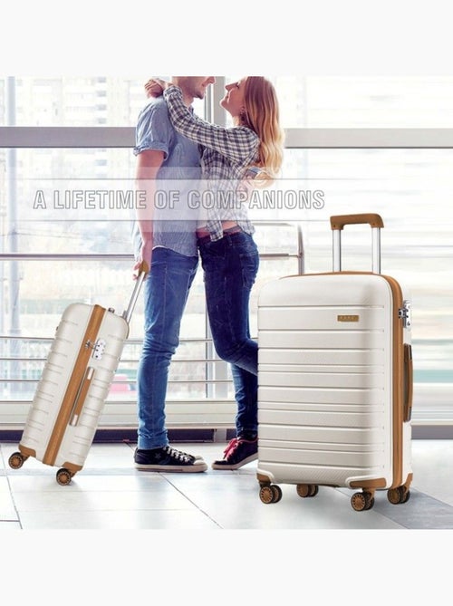 Valise cabine - 55x40x20, rigide abs, 4 roues 360°, serrure tsa - kono - Kiabi Valise cabine - 55x40x20, rigide abs, 4 roues 360°, serrure tsa - kono - Kiabi