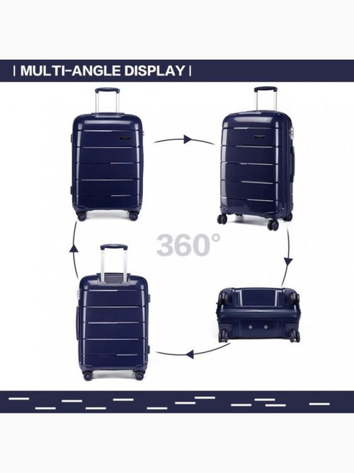 Valise cabine - 55x40x21 cm polypropylène 4 roulettes serrure tsa - kono - Kiabi Valise cabine - 55x40x21 cm polypropylène 4 roulettes serrure tsa - kono - Kiabi
