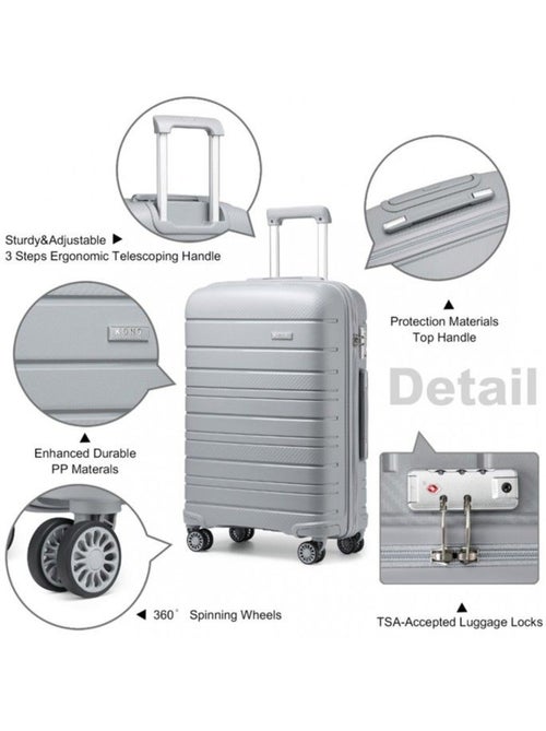 Valise cabine - 55x40x21 cm, rigide abs, 4 roues, serrure tsa - kono - Kiabi Valise cabine - 55x40x21 cm, rigide abs, 4 roues, serrure tsa - kono - Kiabi