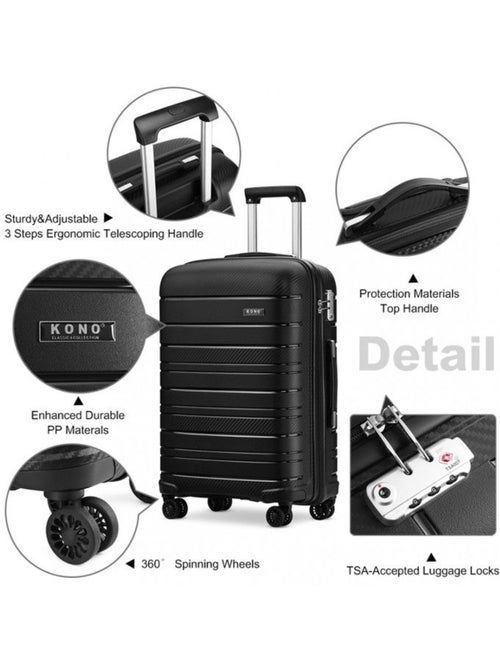 Valise cabine - 55x40x21 cm, rigide abs, 4 roues, serrure tsa - kono - Kiabi Valise cabine - 55x40x21 cm, rigide abs, 4 roues, serrure tsa - kono - Kiabi