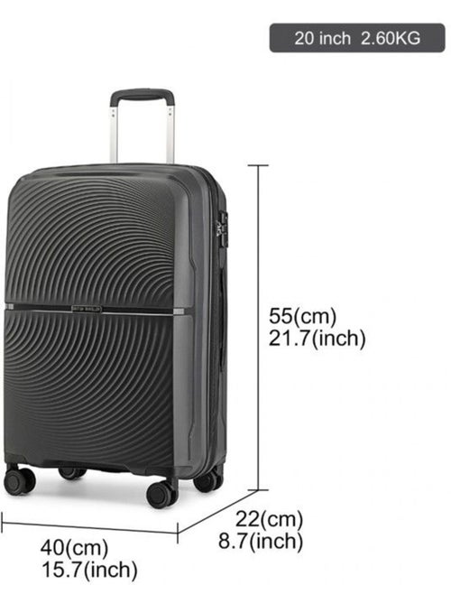 Valise cabine - 55x40x22 cm 4 roulettes serrure tsa - british traveller - Kiabi Valise cabine - 55x40x22 cm 4 roulettes serrure tsa - british traveller - Kiabi