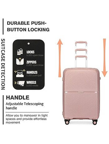 Valise cabine - 55x40x22 cm 4 roulettes serrure tsa - british traveller