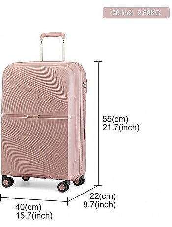 Valise cabine - 55x40x22 cm 4 roulettes serrure tsa - british traveller