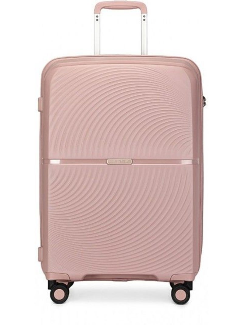 Valise cabine - 55x40x22 cm polypropylène 4 roulettes serrure tsa - british traveller Rose - Kiabi