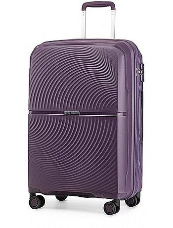 Valise cabine - 55x40x22 cm polypropylène 4 roulettes serrure tsa - british traveller
