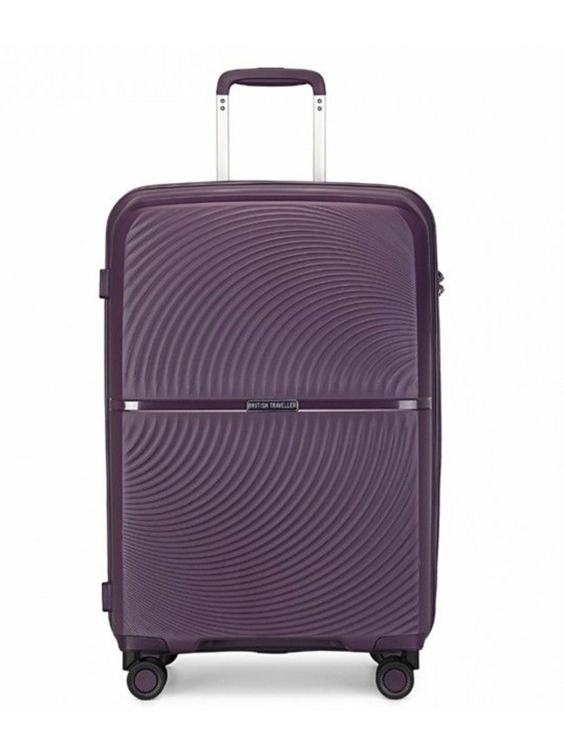 Valise cabine - 55x40x22 cm polypropylène 4 roulettes serrure tsa - british traveller Violet - Kiabi