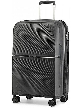 Valise cabine - 55x40x22 cm rigide 4 roulettes serrure tsa - british traveller
