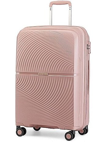 Valise cabine - 55x40x22 cm rigide 4 roulettes serrure tsa - british traveller