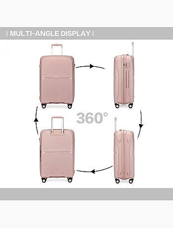 Valise cabine - 55x40x22 cm rigide 4 roulettes serrure tsa - british traveller