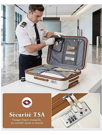 Valise cabine - 56x37x22 cm polypropylène - british traveller