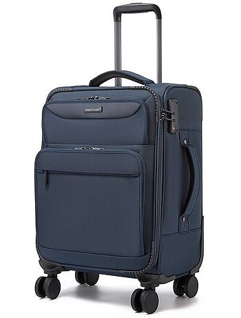Valise cabine - 57.5x37.5x25 cm souple 4 roulettes serrure tsa - british traveller
