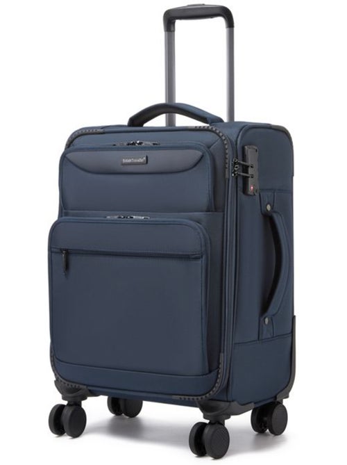 Valise cabine - 57.5x37.5x25 cm souple 4 roulettes serrure tsa - british traveller - Kiabi Valise cabine - 57.5x37.5x25 cm souple 4 roulettes serrure tsa - british traveller - Kiabi