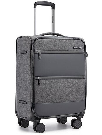 Valise cabine - 57.5x37.5x25.5 cm, souple, 4 roues, serrure tsa - british traveller