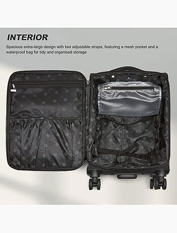 Valise cabine - 59.5x36.5x25 cm 4 roulettes serrure tsa - kono