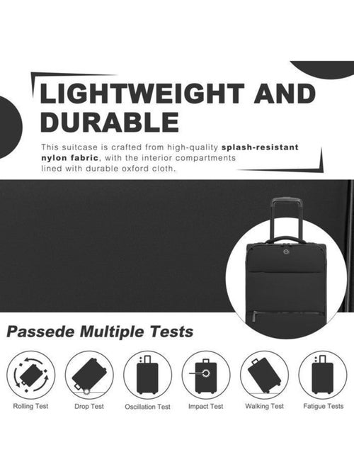 Valise cabine - 59.5x36.5x25 cm 4 roulettes serrure tsa - kono - Kiabi Valise cabine - 59.5x36.5x25 cm 4 roulettes serrure tsa - kono - Kiabi
