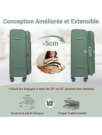 Valise cabine - 59.5x36.5x25 cm pp 32 l tsa - kono