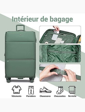 Valise cabine - 59.5x36.5x25 cm pp 32 l tsa - kono