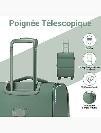 Valise cabine - 59.5x36.5x25 cm pp 32 l tsa - kono