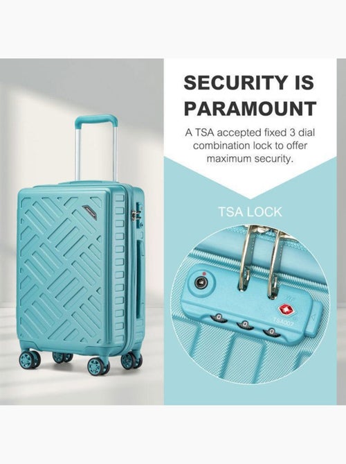 Valise cabine - 64.5x42.5x25.5 cm rigide 4 roulettes serrure tsa - kono - Kiabi Valise cabine - 64.5x42.5x25.5 cm rigide 4 roulettes serrure tsa - kono - Kiabi