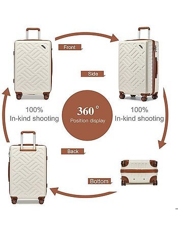 Valise cabine - 64.5x42.5x25.5 cm rigide 85 l tsa - supercase