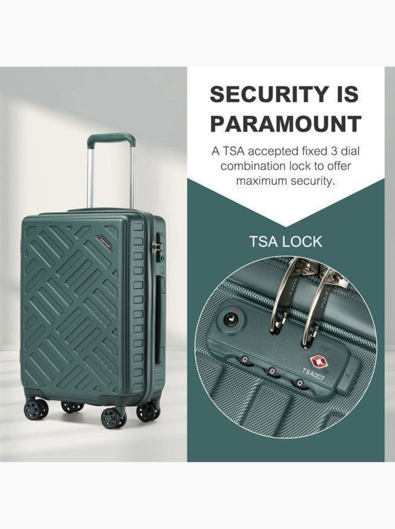 Valise cabine - 64.5x42.5x25.5 cm rigide 85 l tsa - supercase Vert - Kiabi