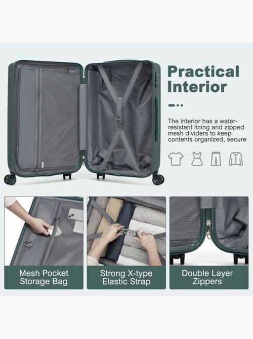 Valise cabine - 64.5x42.5x25.5 cm rigide 85 l tsa - supercase - Kiabi Valise cabine - 64.5x42.5x25.5 cm rigide 85 l tsa - supercase - Kiabi