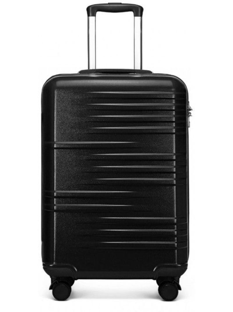 Valise cabine - 64x43x26.5 cm abs+pc 4 roulettes serrure tsa - british traveller Noir - Kiabi
