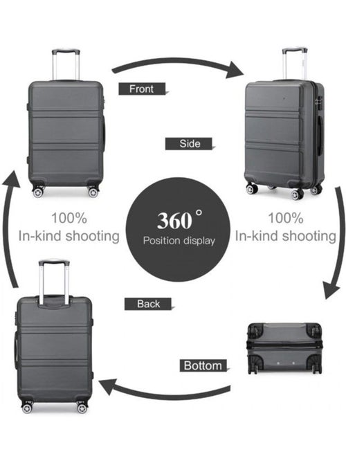 Valise cabine - 65x25.5x44 cm abs + pc 61 l tsa - kono - Kiabi Valise cabine - 65x25.5x44 cm abs + pc 61 l tsa - kono - Kiabi