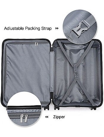 Valise cabine - 65x25.5x44 cm abs + pc 61 l tsa - kono