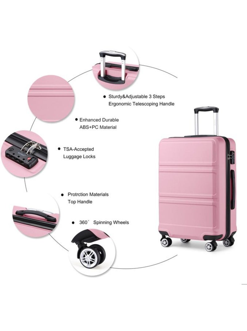 Valise cabine - 65x25.5x44 cm abs + pc 61 l tsa - kono Rose - Kiabi