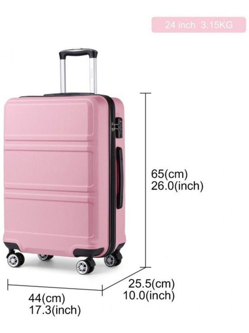 Valise cabine - 65x25.5x44 cm abs + pc 61 l tsa - kono Rose - Kiabi