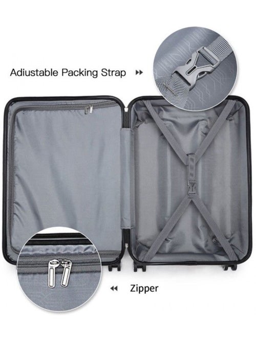 Valise cabine - 65x25.5x44 cm abs + pc 61 l tsa - kono - Kiabi Valise cabine - 65x25.5x44 cm abs + pc 61 l tsa - kono - Kiabi