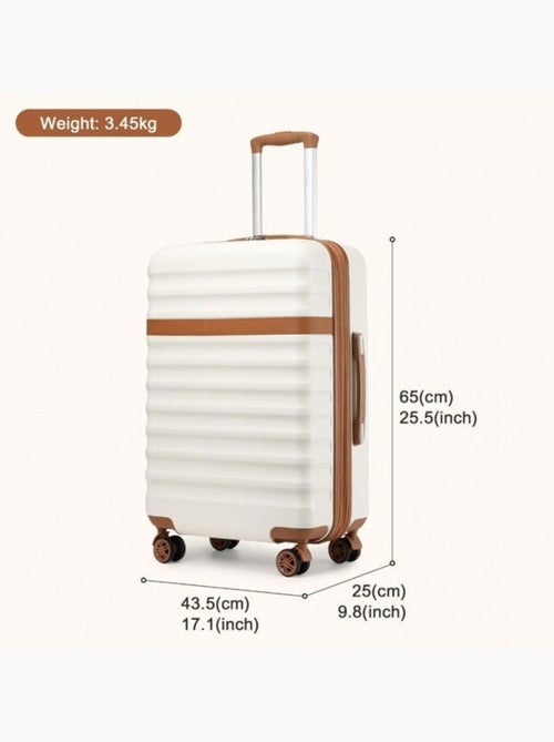 Valise cabine - 65x43.5x25 cm abs+pc 4 roulettes serrure tsa - kono - Kiabi Valise cabine - 65x43.5x25 cm abs+pc 4 roulettes serrure tsa - kono - Kiabi