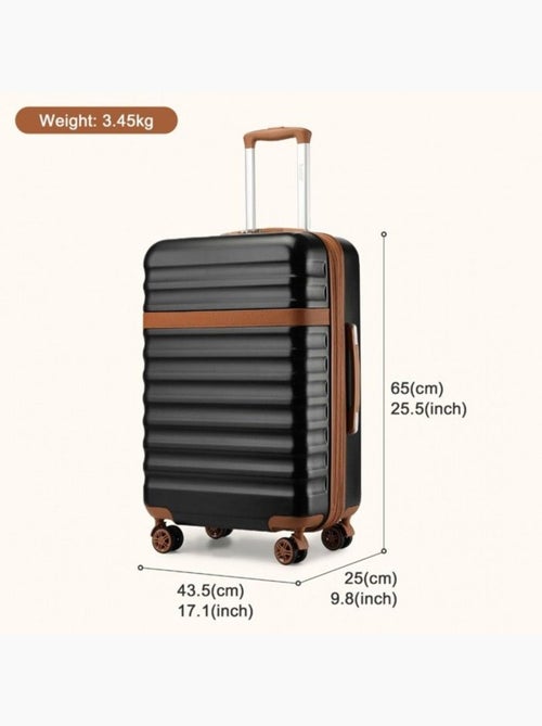Valise cabine - 65x43.5x25 cm abs+pc 4 roulettes serrure tsa - kono - Kiabi