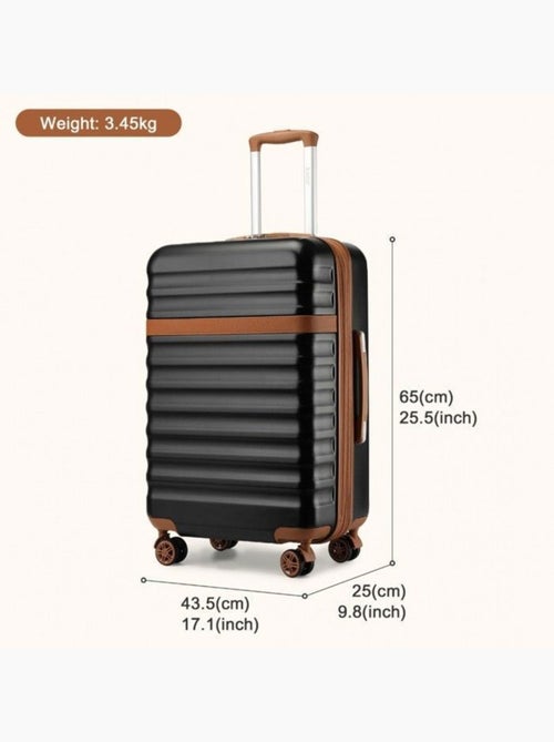 Valise cabine - 65x43.5x25 cm abs+pc 4 roulettes serrure tsa - kono - Kiabi Valise cabine - 65x43.5x25 cm abs+pc 4 roulettes serrure tsa - kono - Kiabi