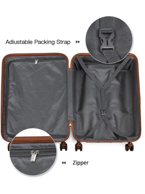 Valise cabine - 65x44x25 cm abs 4 roulettes serrure tsa - kono - Kiabi Valise cabine - 65x44x25 cm abs 4 roulettes serrure tsa - kono - Kiabi
