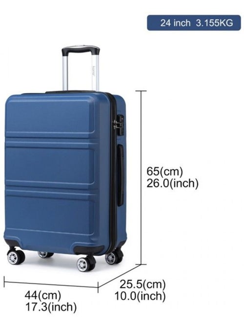 Valise cabine - 65x44x25.5 cm abs 4 roulettes serrure tsa - kono - Kiabi Valise cabine - 65x44x25.5 cm abs 4 roulettes serrure tsa - kono - Kiabi