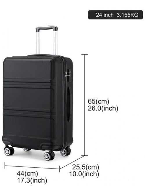 Valise cabine - 65x44x25.5 cm abs 4 roulettes serrure tsa - kono - Kiabi Valise cabine - 65x44x25.5 cm abs 4 roulettes serrure tsa - kono - Kiabi