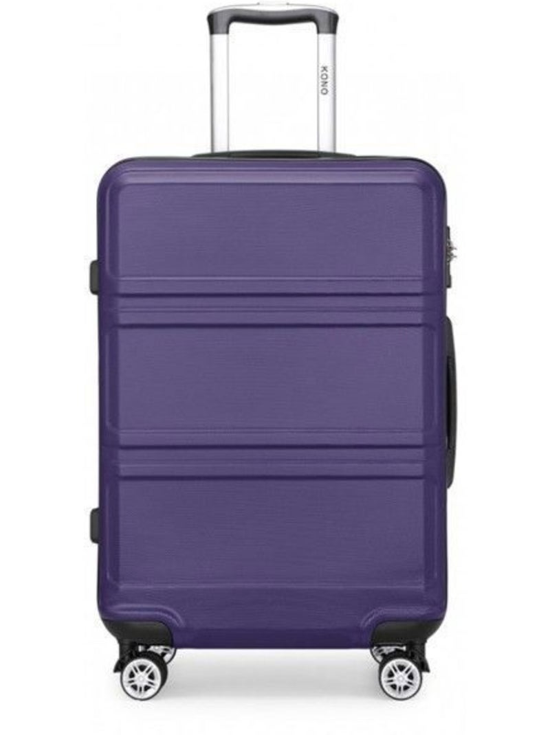 Valise cabine - 65x44x25.5 cm abs 4 roulettes serrure tsa - kono Violet - Kiabi