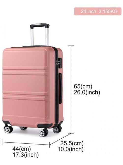 Valise cabine - 65x44x25.5 cm, rigide abs, 4 roues 360°, serrure tsa - kono - Kiabi Valise cabine - 65x44x25.5 cm, rigide abs, 4 roues 360°, serrure tsa - kono - Kiabi