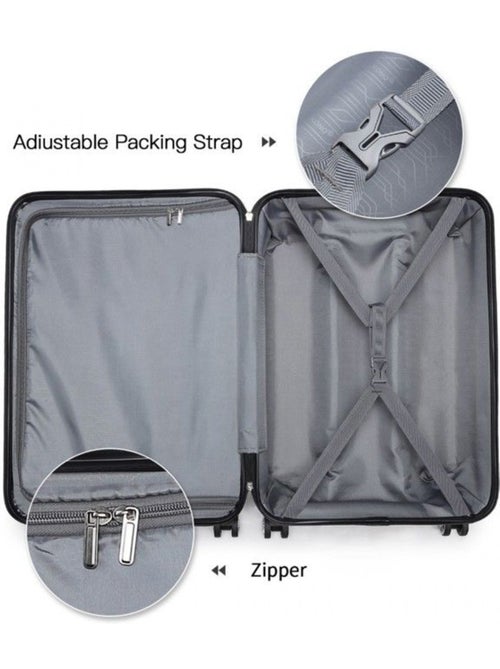 Valise cabine - 65x44x25.5 cm, rigide abs, 4 roues 360°, serrure tsa - kono - Kiabi Valise cabine - 65x44x25.5 cm, rigide abs, 4 roues 360°, serrure tsa - kono - Kiabi